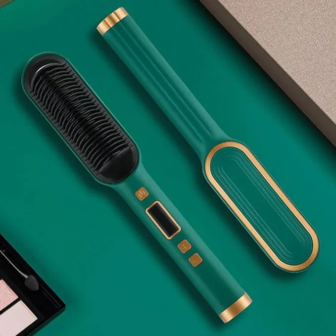 2-in-1 Ionic Hair Straightener Brush